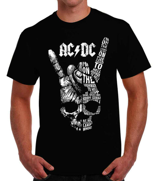 Playera mano AC/DC