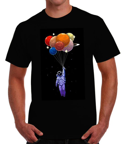 Playera Astronauta con planetas de globos