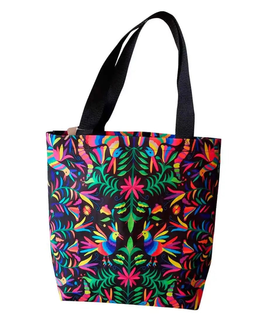 Bolsa mexicana de flores otomi