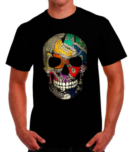 Playera de calavera de zapato tenis