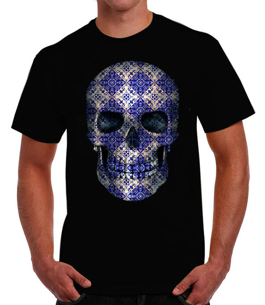 Playera de calavera de talavera