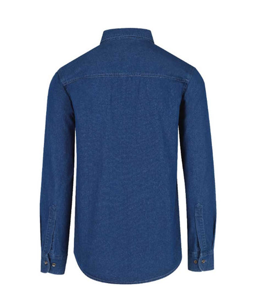 Camisas de mezclilla de hombre bordadas con tu logo 6 pzas