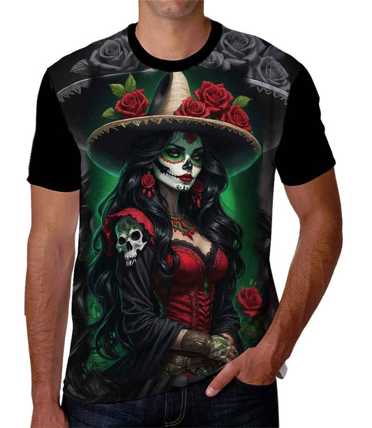 Playera catrina bruja