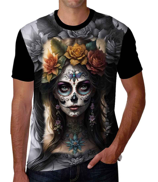 Playera catrina mariposa