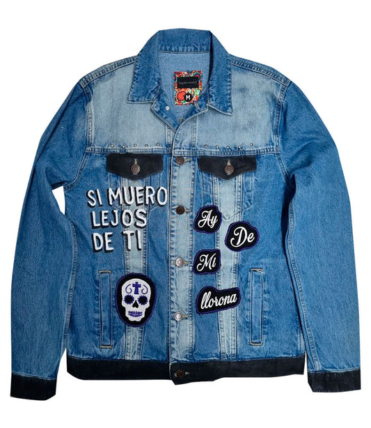 Chamarra pintada a mano Catrina