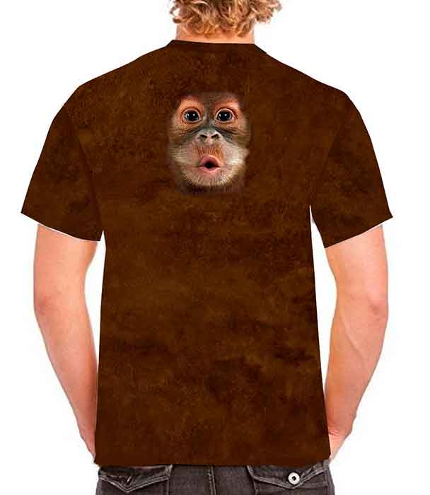 Playera chango soplando sublimada full print