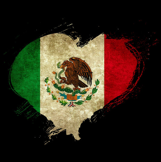 Corazon bandera DTF