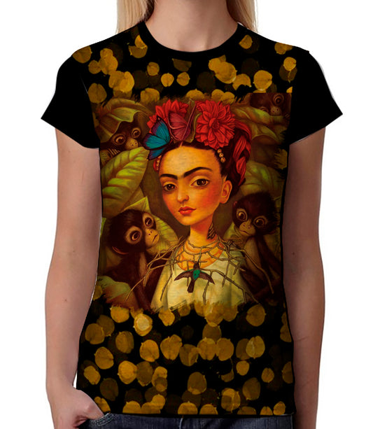 Playera de Frida niña dorada