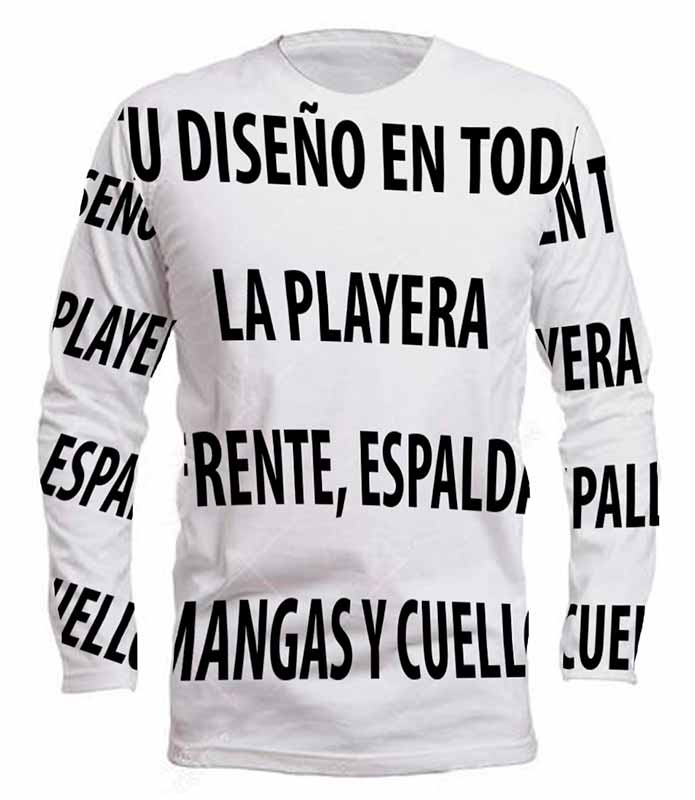 12 Playeras Sublimadas Fullprint Dry Fit Manga Larga