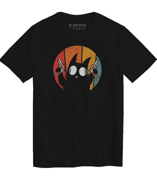Camiseta gato rebelde