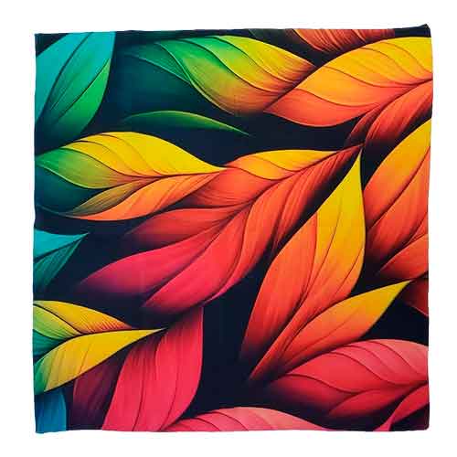 Mascada de hojas de colores