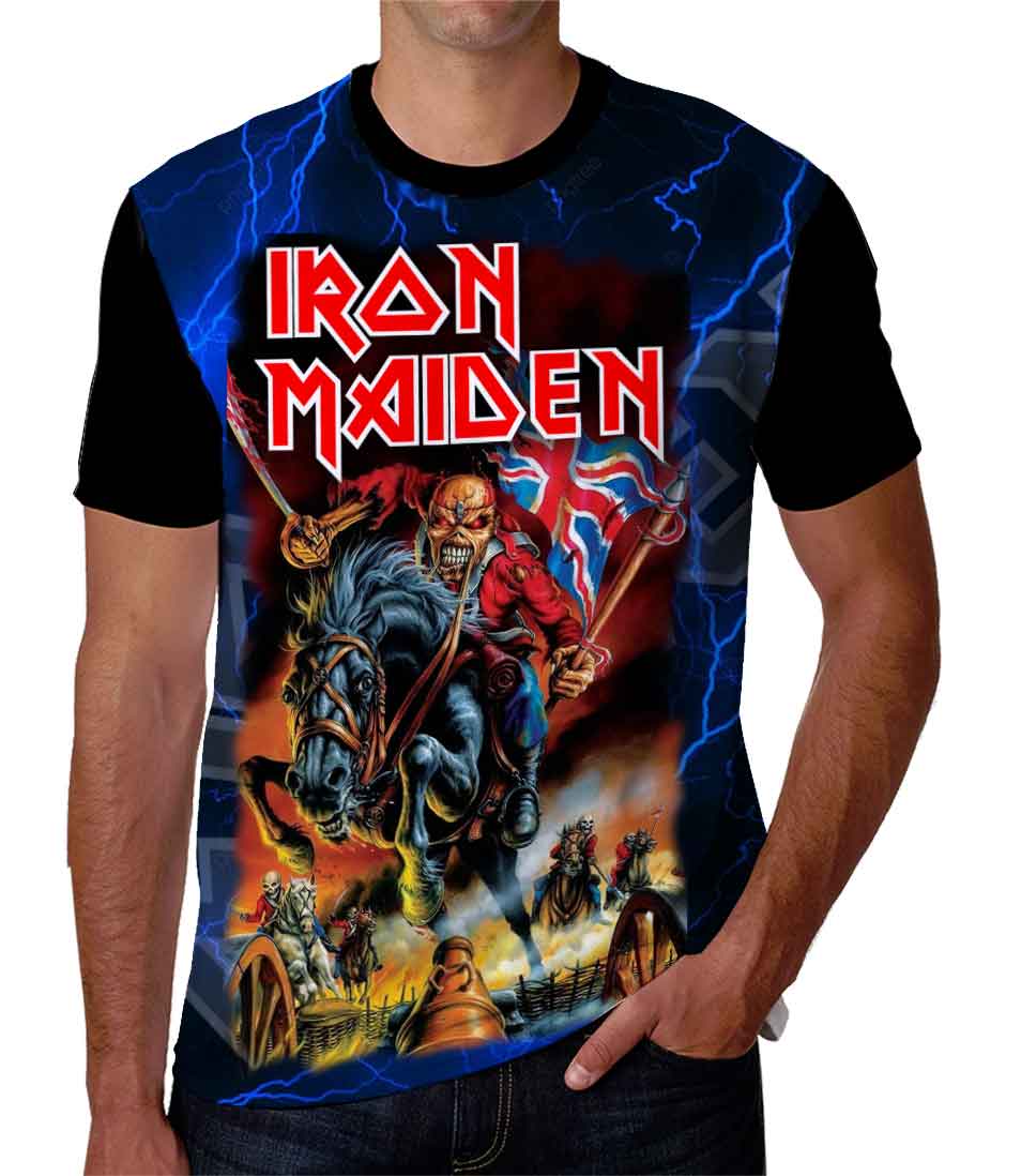 Playera Iron Maiden Bandera britanica