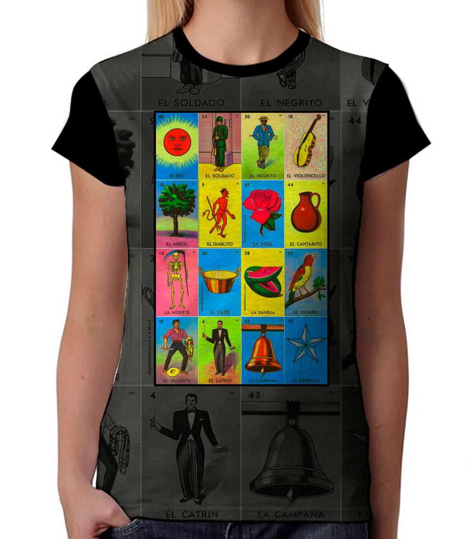 Playera del juego de la loteria Camisetas mexicanas