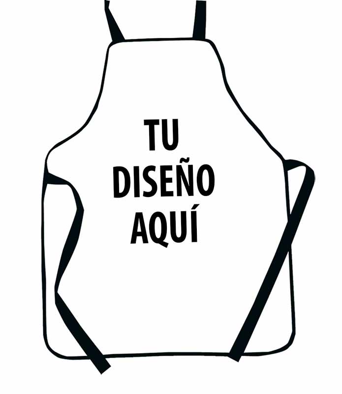 Mandil de tela personalizado con tu diseño sublimado