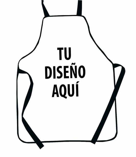 Mandil de tela personalizado con tu diseño sublimado