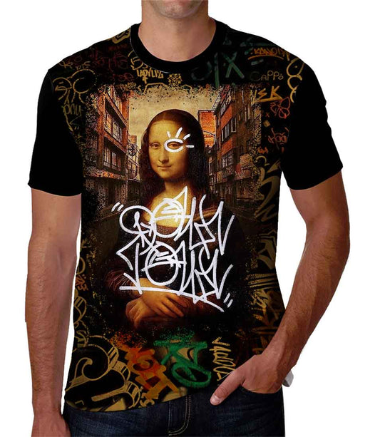 Playera monalisa grafitti