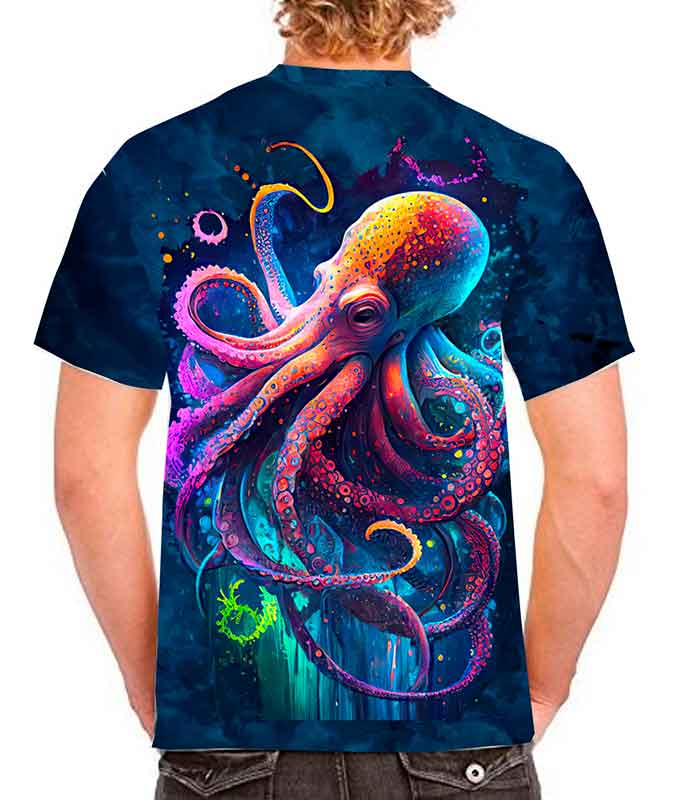 Playera de pulpo sublimada full print