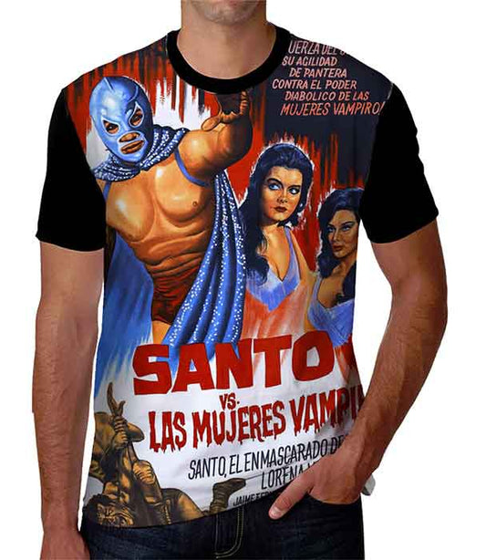 Playera El Santo contra mujeres vampiro