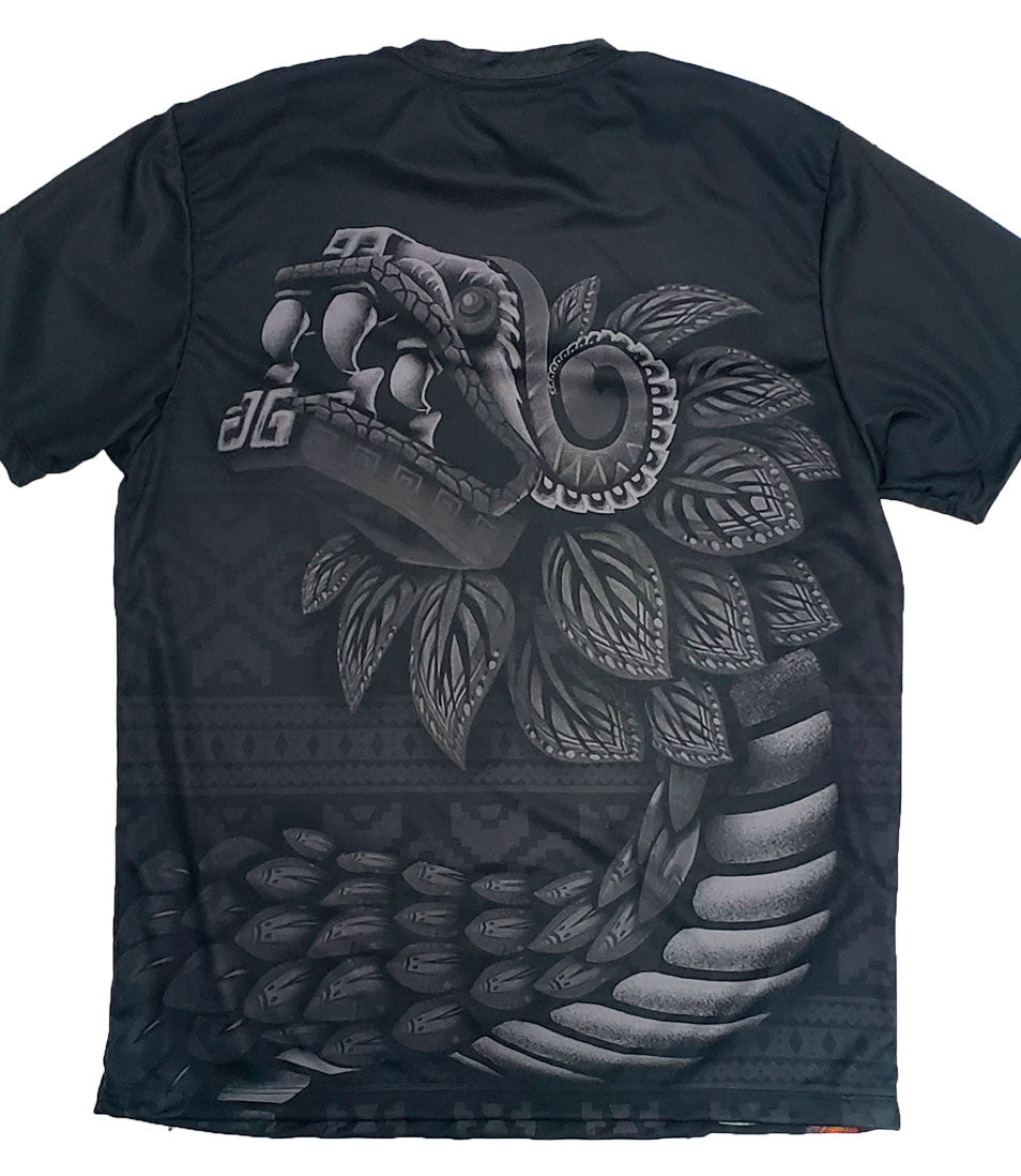 Playera serpiente Quetzalcoatl sublimada full print