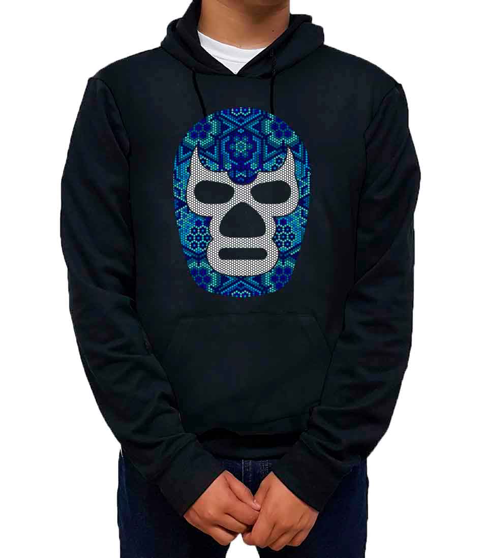 Sudadera blue demon huichol luchadores mexicanos