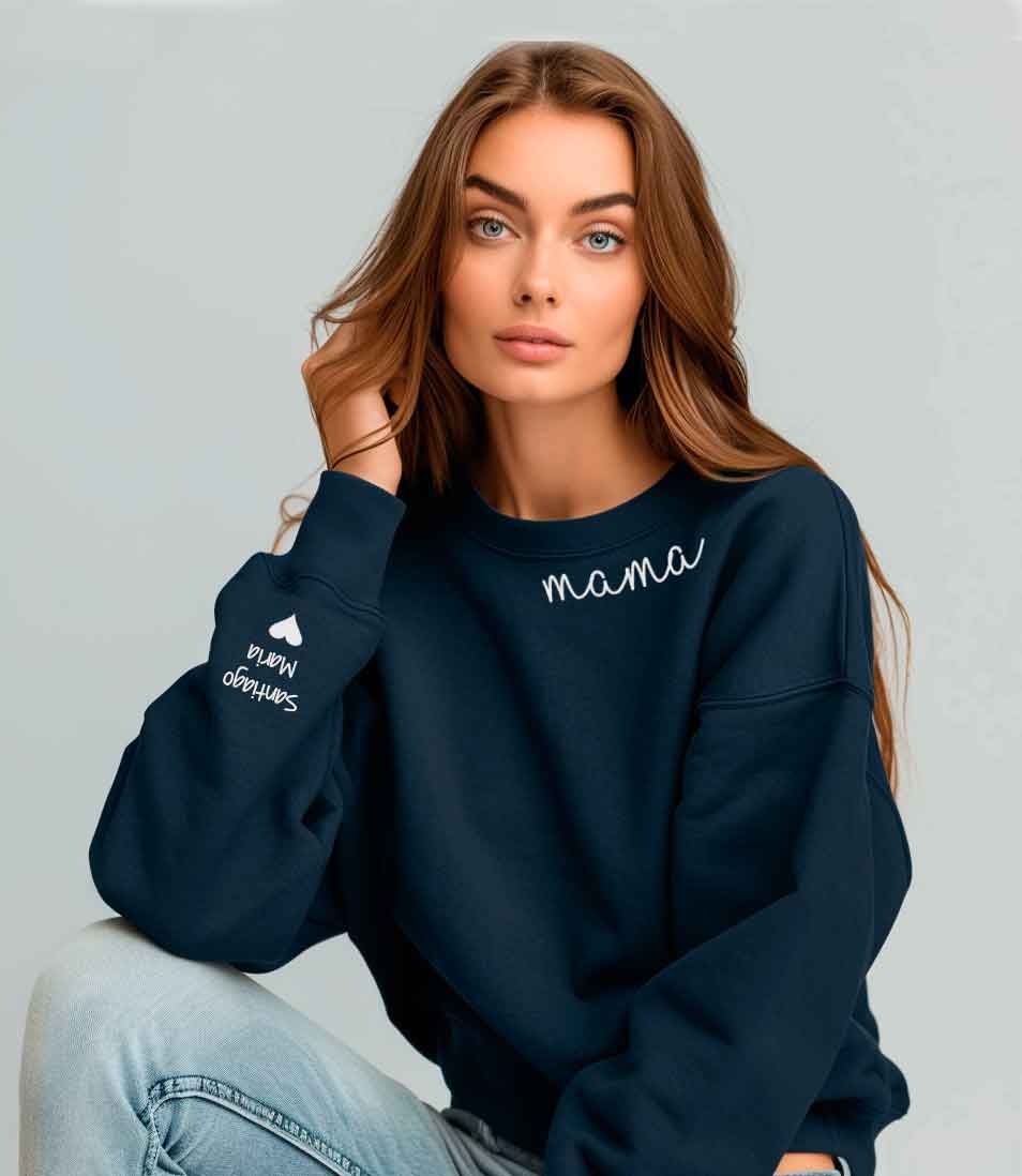 Sudadera personalizada Mama Dia de la Madre bordada