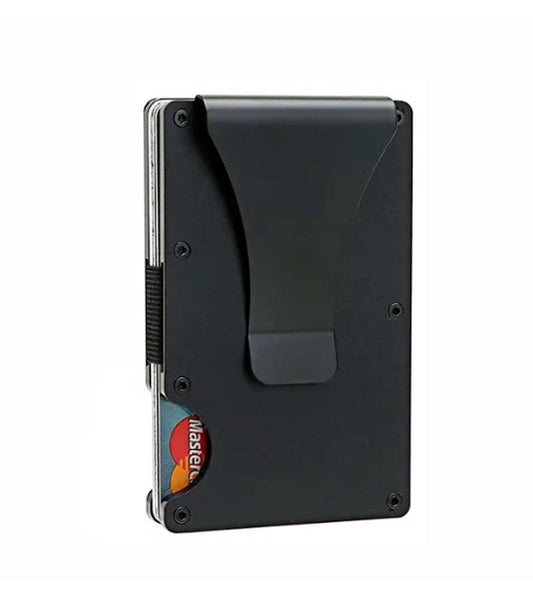 Tarjetero y cartera con protección RFID metal