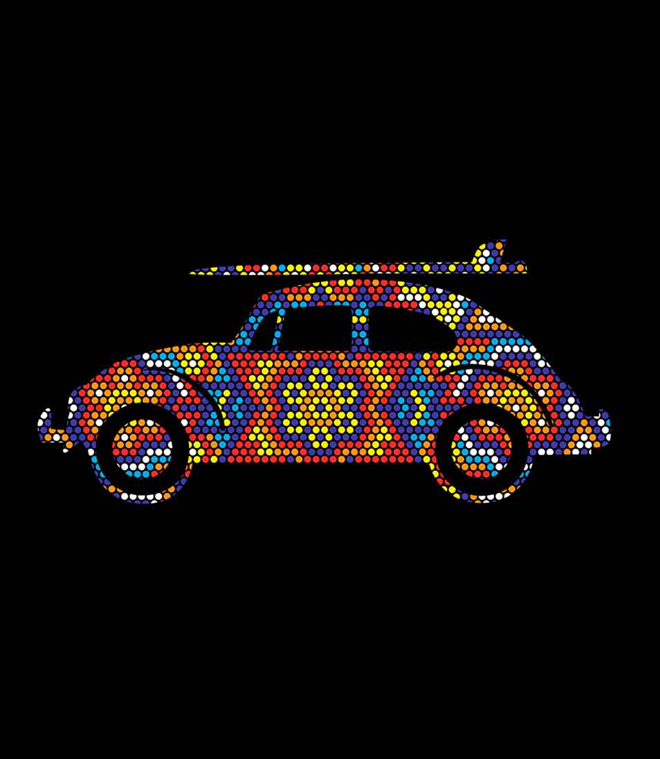 Playera VW vocho huichol