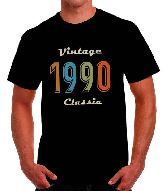Playera Vintage 1990 classic. Camisetas de cumpleaños