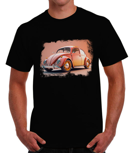 Playera vocho naranja camisetas de carros
