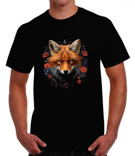 Playera zorro con flores