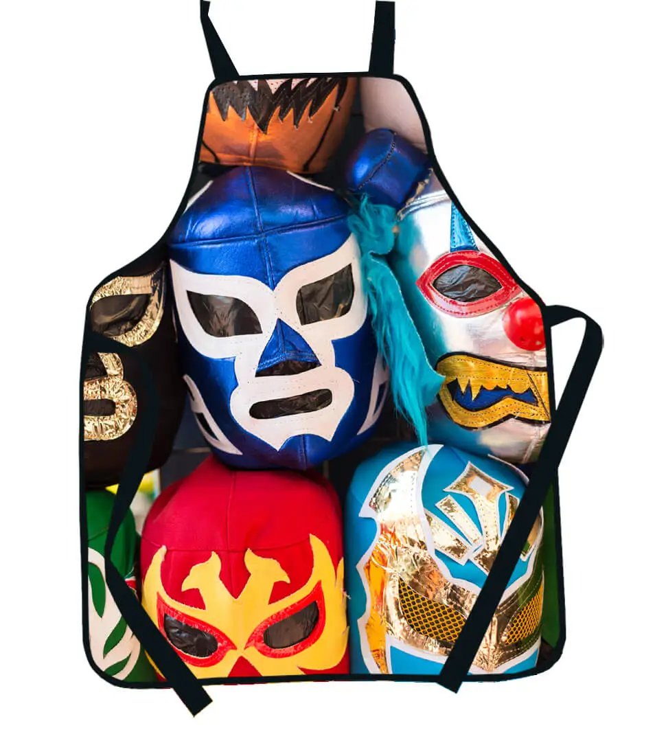 Mandil mascaras de luchadores sublimado