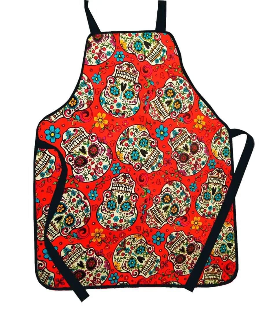 Mandil de calaveras dia de muertos