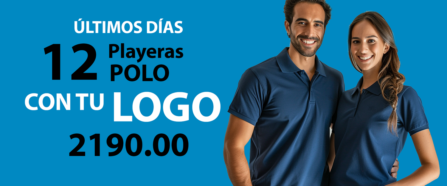 12 polos bordadas