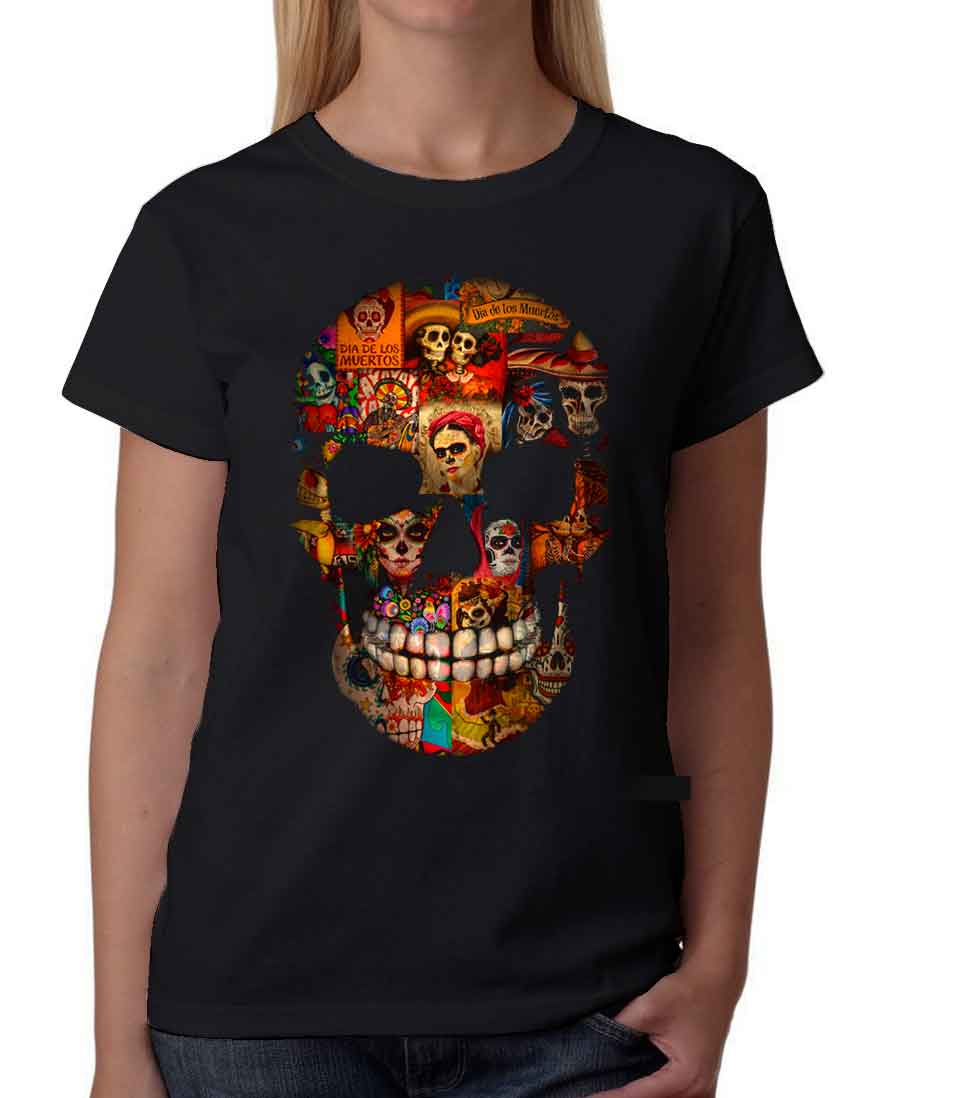 Playera de calavera de catrinas