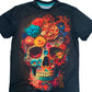 Playera Calavera de flores sublimada full print