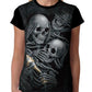 Playera de calaveras ciega sorda y muda