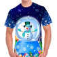 Camisa mono de nieve navideño