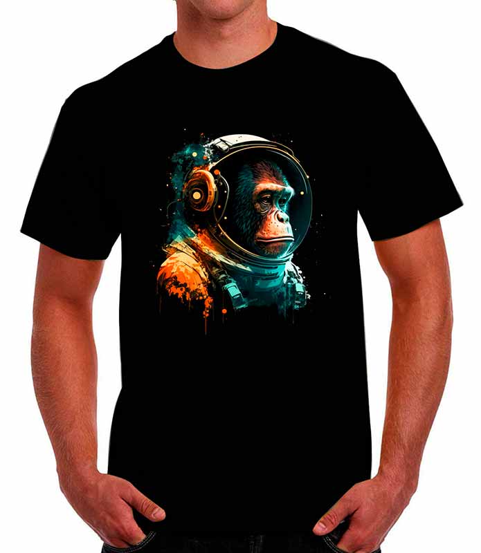 Playera mono astronauta