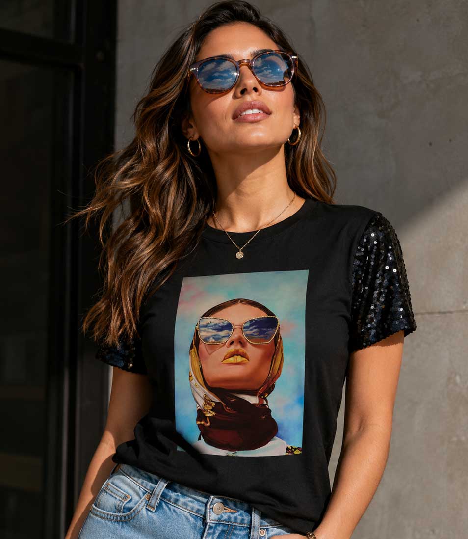 Playera de lentejuela