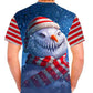 Full print sublimated flower skull T-shirt