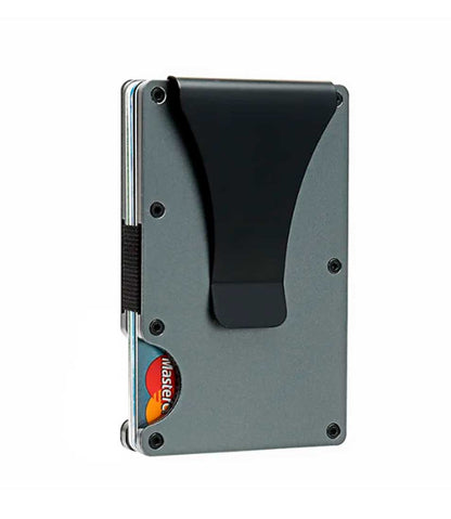 Tarjetero y cartera con protección RFID metal