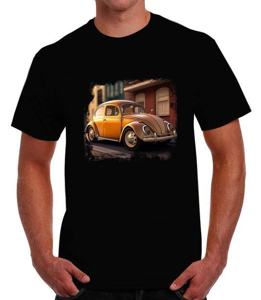 Playera vocho dorado camisetas de carros